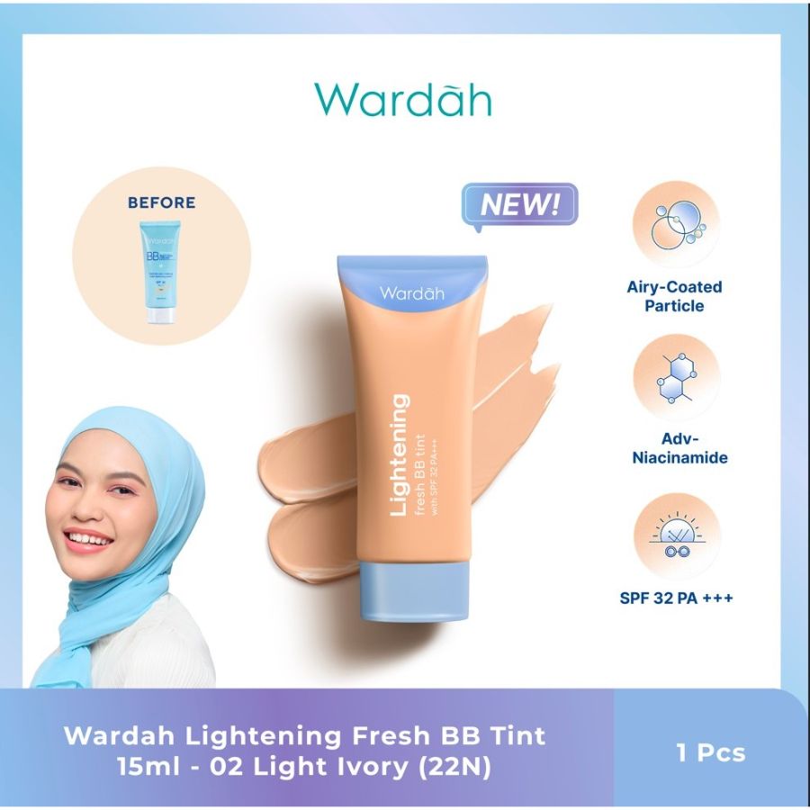 Wardah Light Fresh BB Tint No.02 Light Ivory 15ml
