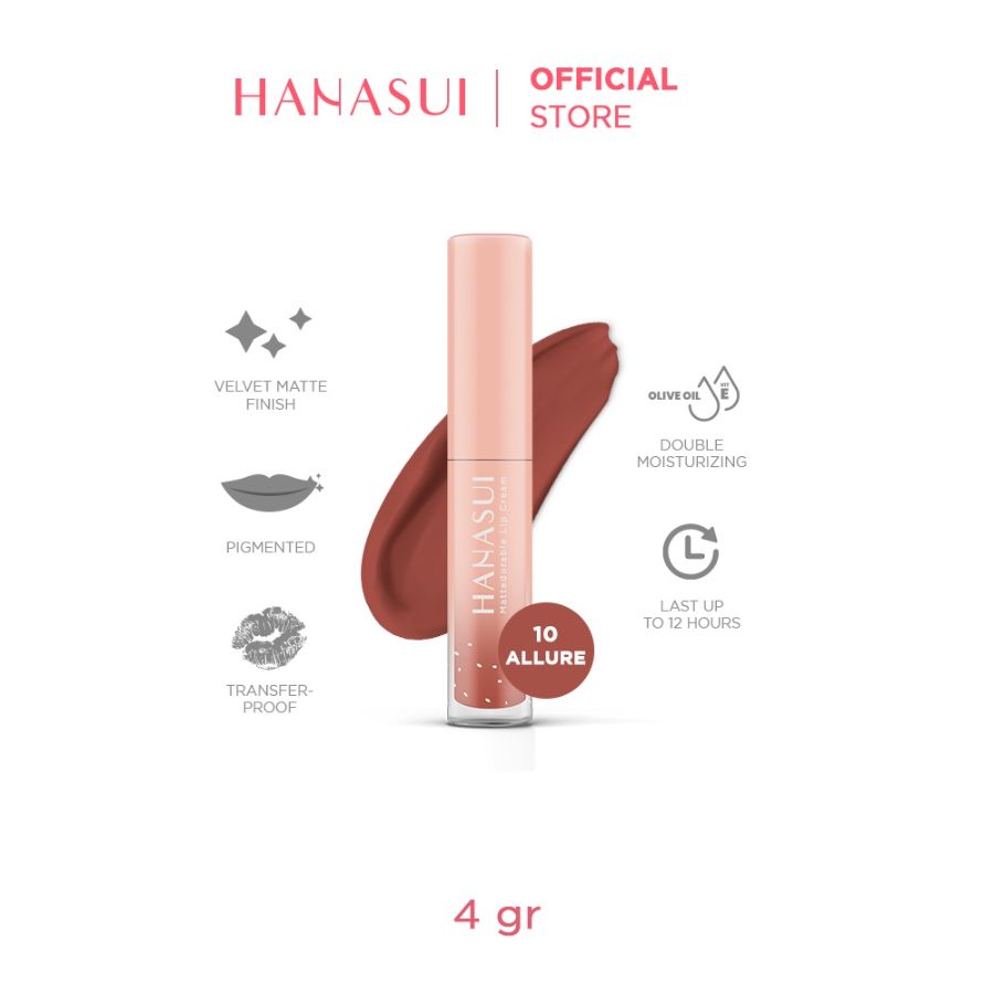 Hanasui Mattedorable Lip Cream No.10 Allure