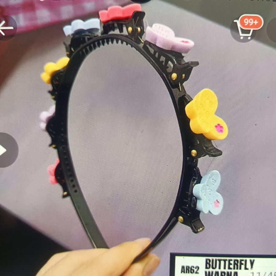 Bando Anak Bandana Kepang Butterfly 