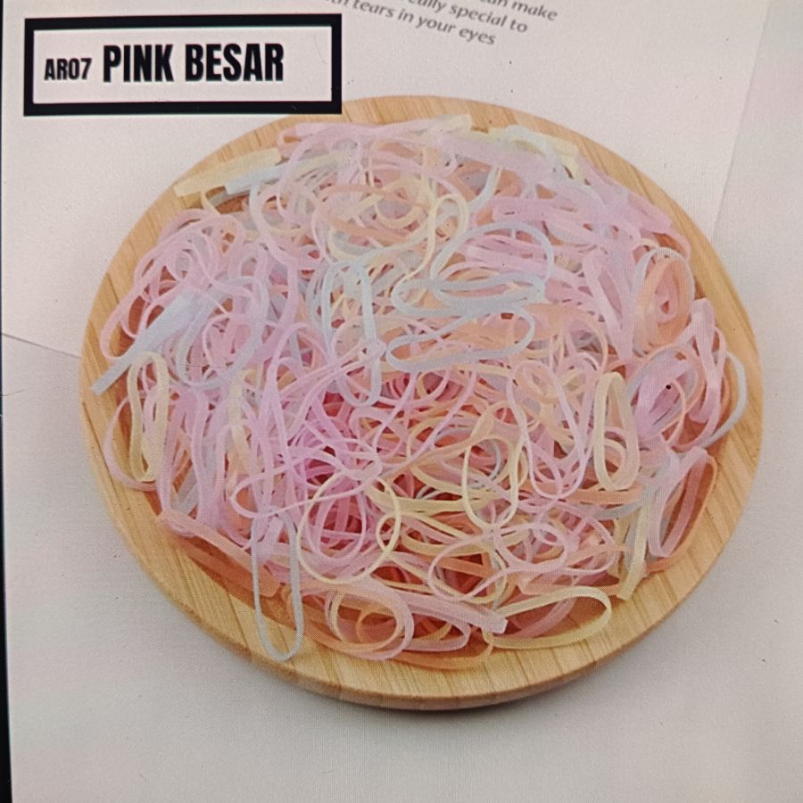 Ikat Rambut Karet Jepang Pink Besar