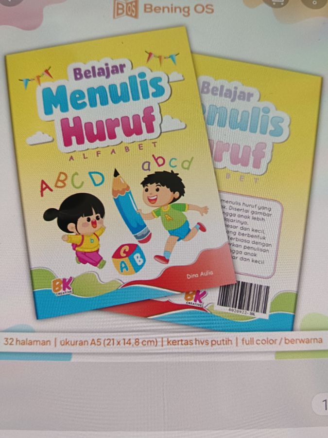 Buku Anak Belajar Menulis Alfabet 