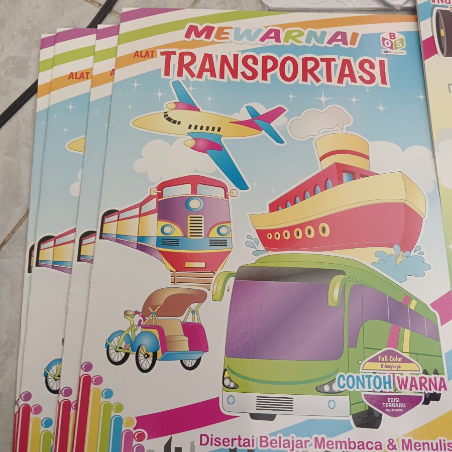 Buku Mewarnai Anak BOS Transportasi 