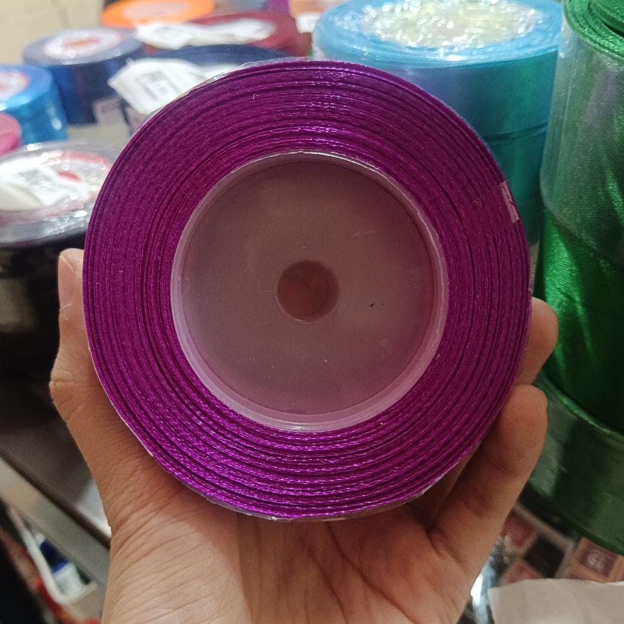 Pita Satin 3/8 Inch Ungu