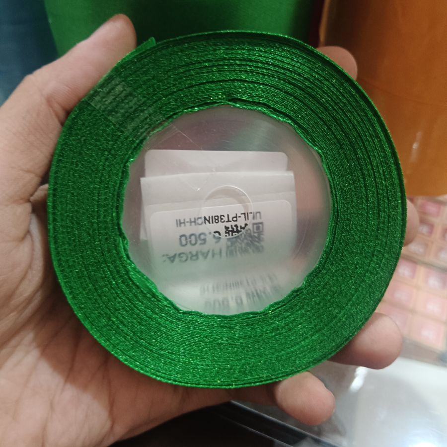 Pita Satin 3/8 Inch Hijau