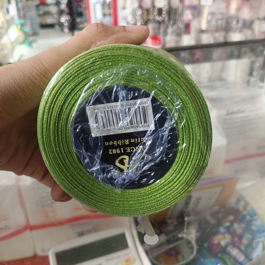 Pita Satin 3/4 Inch Hijau 