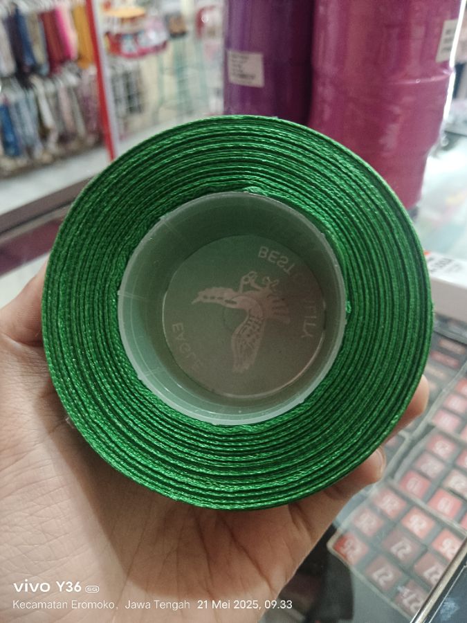 Pita Satin 4 Cm Hijau