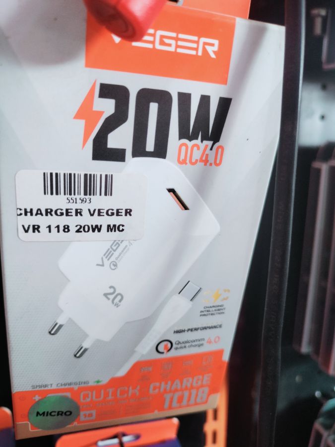 Charger VEGER VR 118 20w Micro