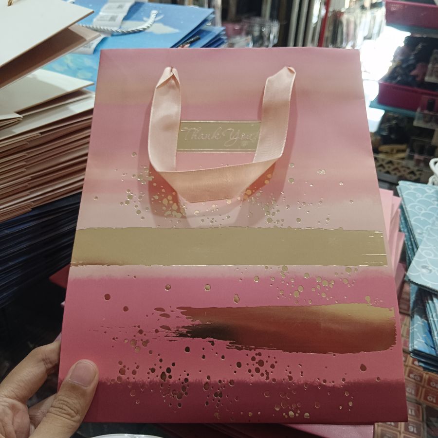 Paperbag Thankyou Gold Pink/ M