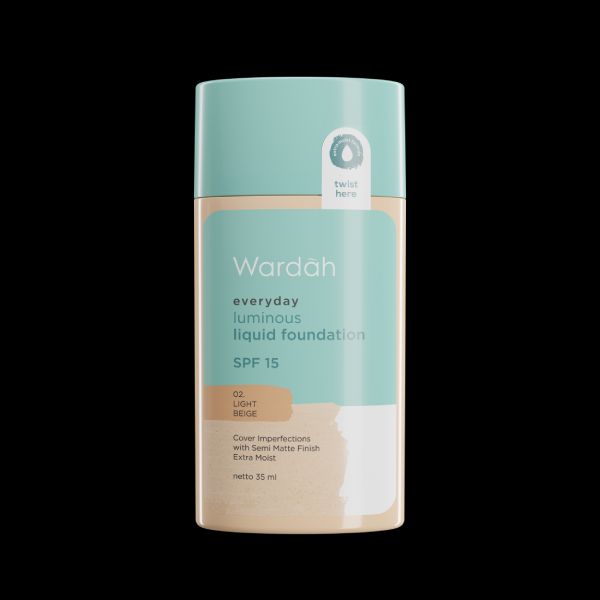 Wardah Everyday Luminous Liquid Foundation SPF 15 No.02 Light Beige 35ml