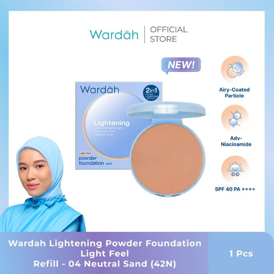 Wardah Lightening Powder Foundation Refill No.04 Neutral Sand