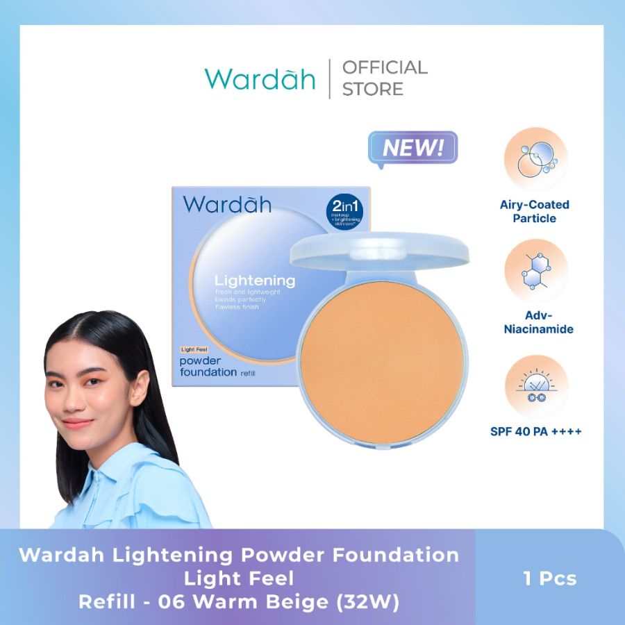 Wardah Lightening Powder Foundation Refill No.06 Warm Beige