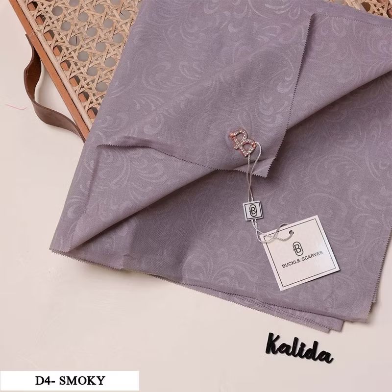 SEGIEMPAT VOAL MONOGRAM EMBOSS LASERCUT BUCKLE SCARVES BY AZARA