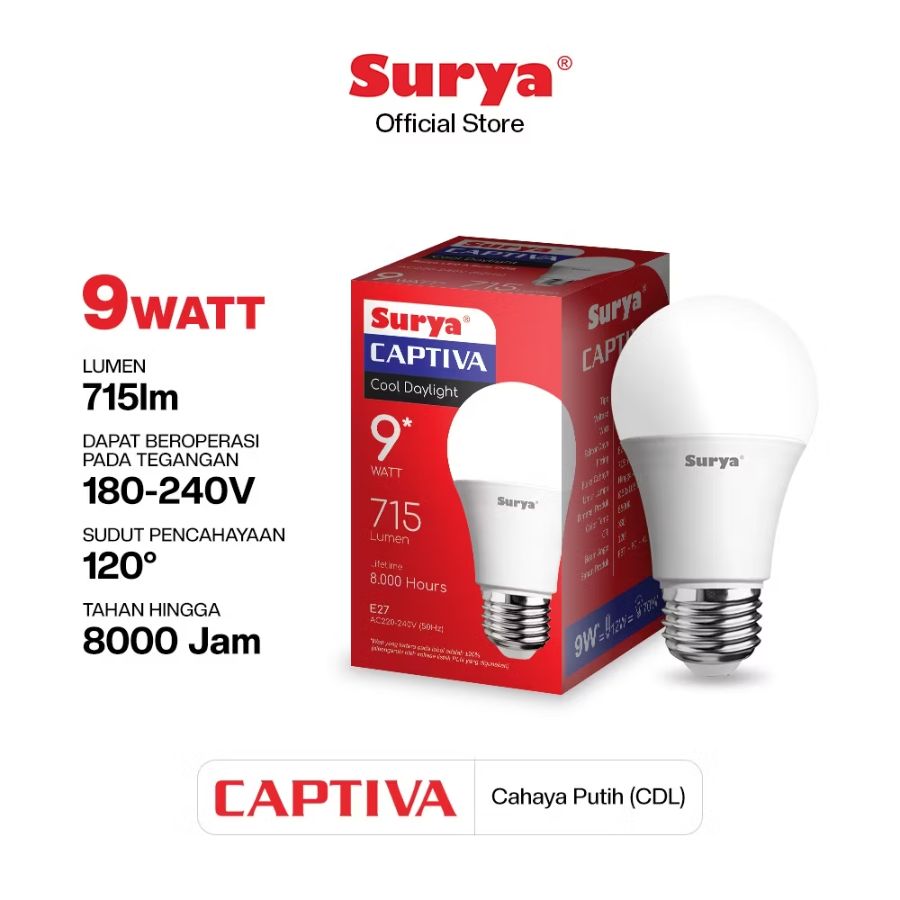 LAMPU LED SURYA 9W