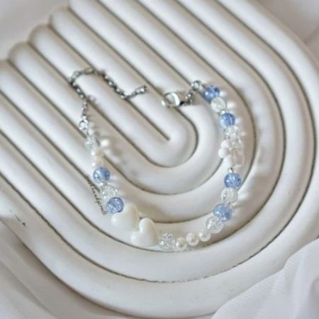 Gelang Manik Bulat Sembur Blue
