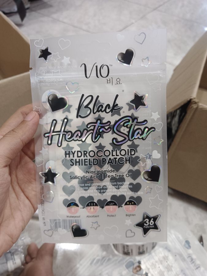 Vio Black Heart Star 36 Patch