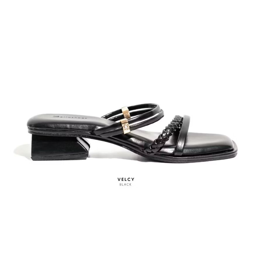 Bellashoesjkt Velcy Heels Wanita Sandal Hak Tinggi 3cm Kondangan/ 38