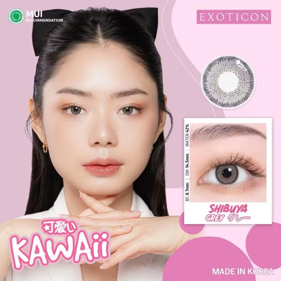 Kawaii Softlens Normal By Exoticon - Shibuya Grey - 14.5mm 