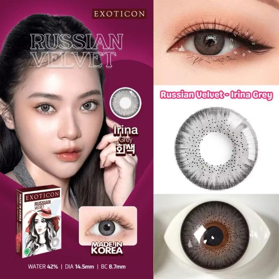 Russian Velvet Softlens by Exoticon - Irina Grey - 14.5mm