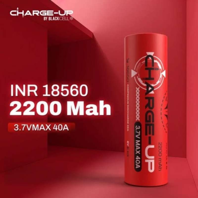 BATRAI BLACK CELL Merah 2200mah