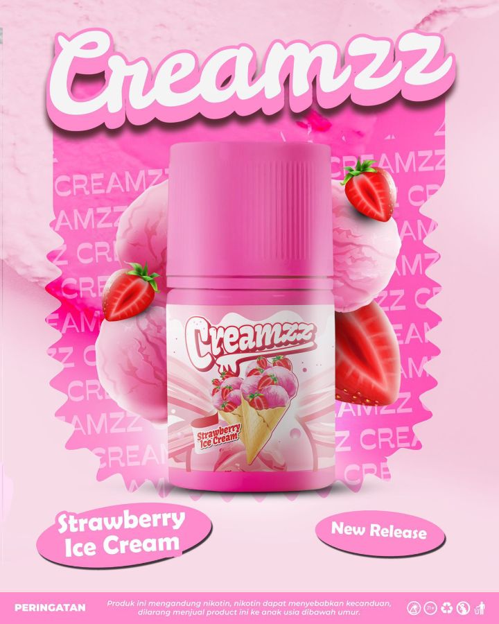 CREAMZZ STRAWBERRY ICE CREAM 60ML