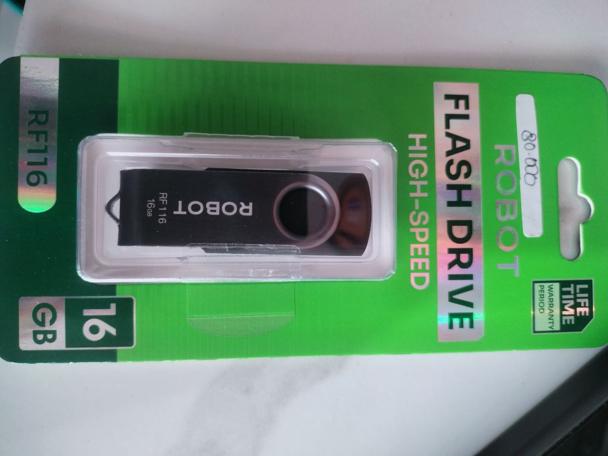 Flashdisk Robot RF116 BLACK 16GB 