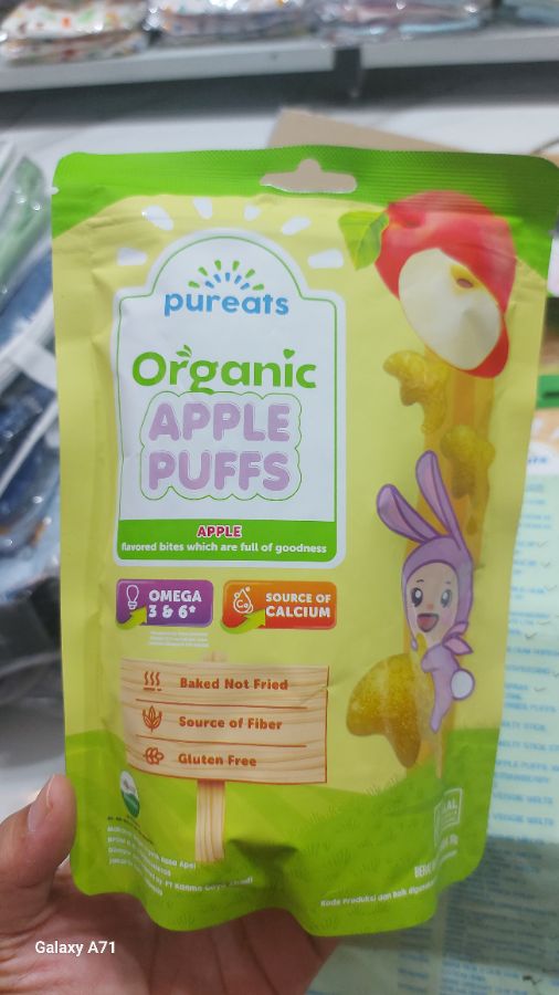 Pureats organic apple puff