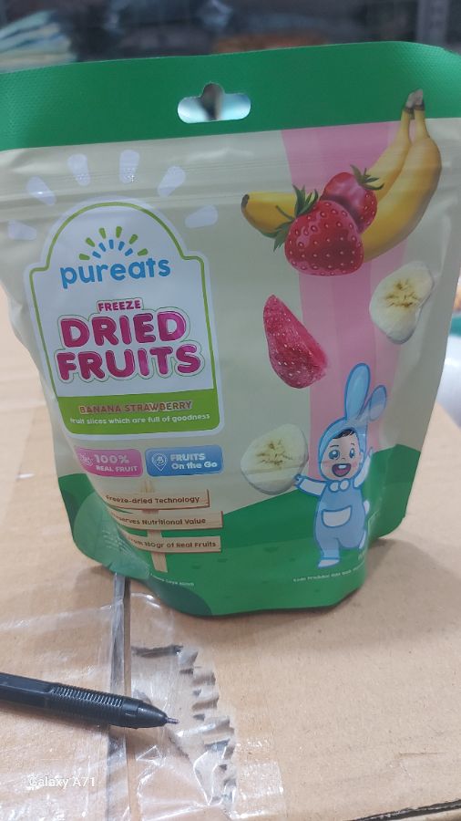 Pureats dried fruits banstraw 15g