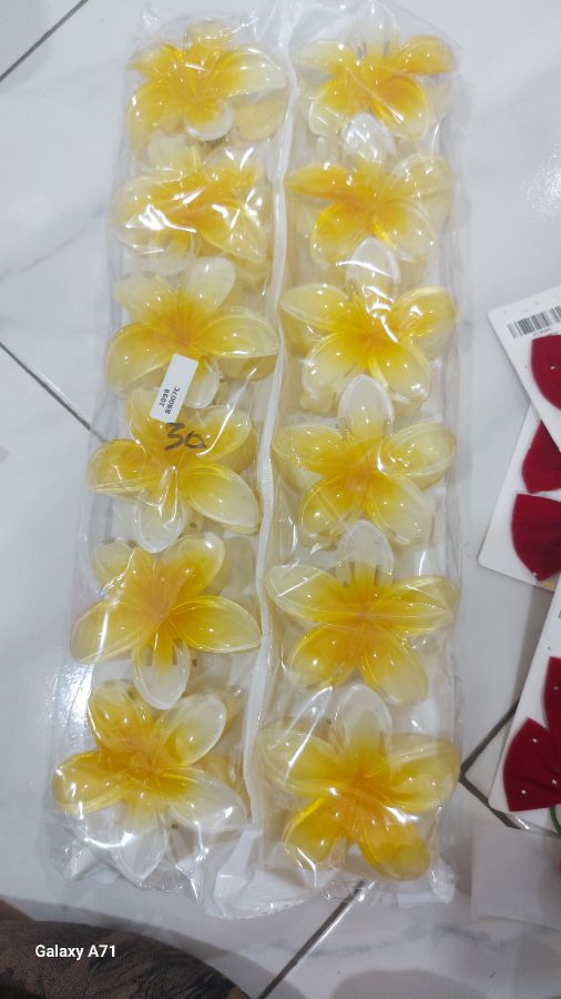 Jepit kamboja kuning