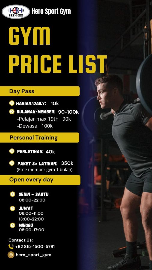 2. Gym Member Pelajar
