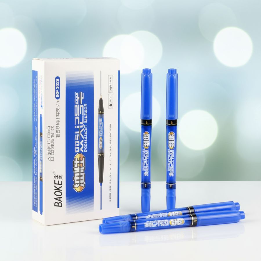 Spidol Baoke Oil Dual Tip MP-2926 Biru