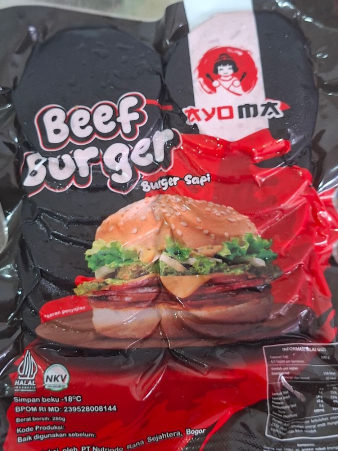 Ayoma beef burger mini isi 20
