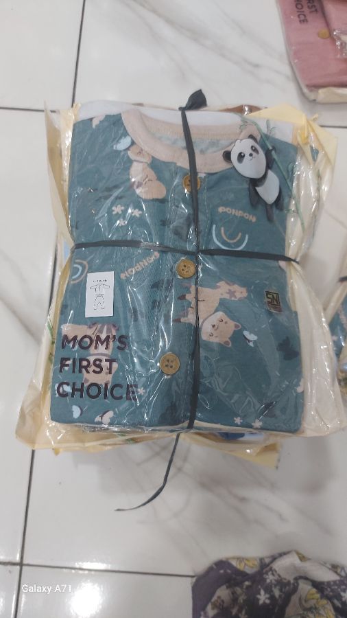 Casual set long print nb ponpon