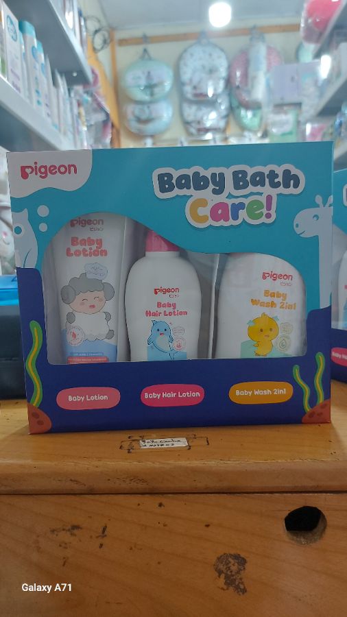 Pigeon baby bath care
