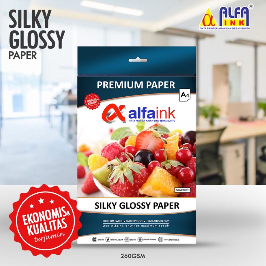 SILKY GLOSSY PAPER - alfaink 260 gsm