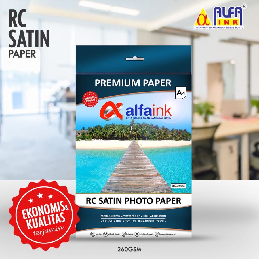 RC SATIN PHOTO PAPER - alfaink 260gsm
