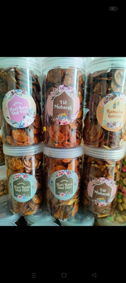 Pisang coklat toples