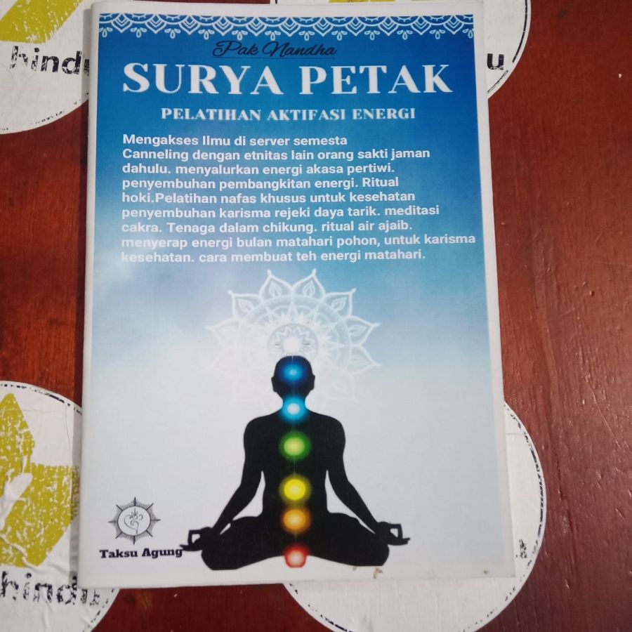 Buku Surya Petak Pelatihan Aktifasi Energi Agama Hindu Nandha