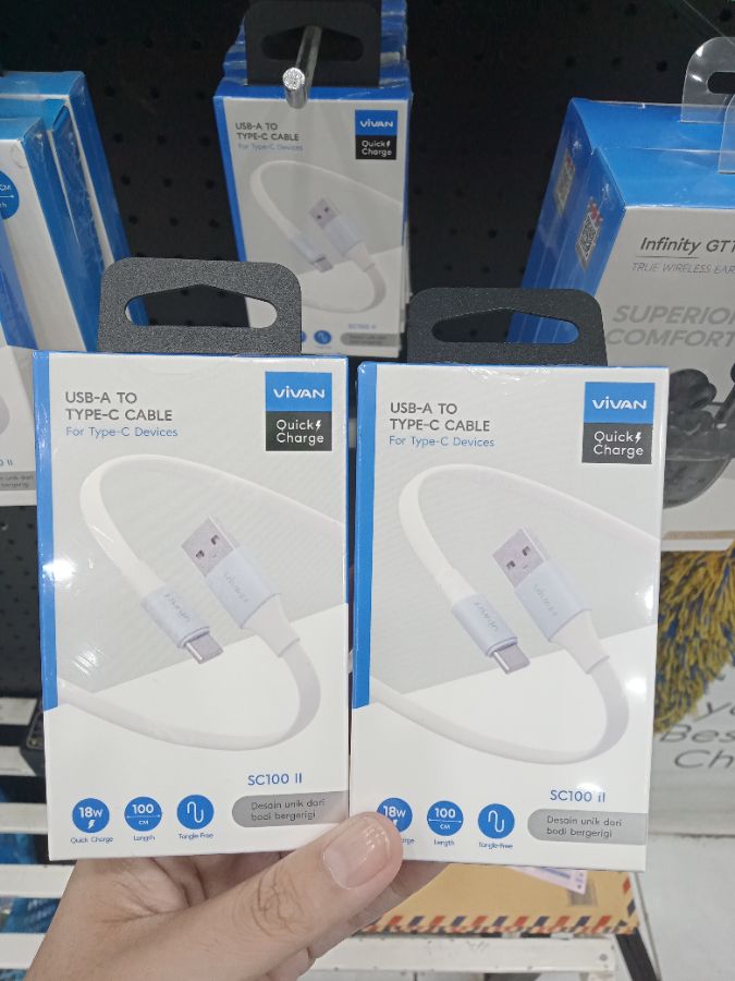 Kabel Data/VIVAN SC100/TYPE-C/18W/100CM