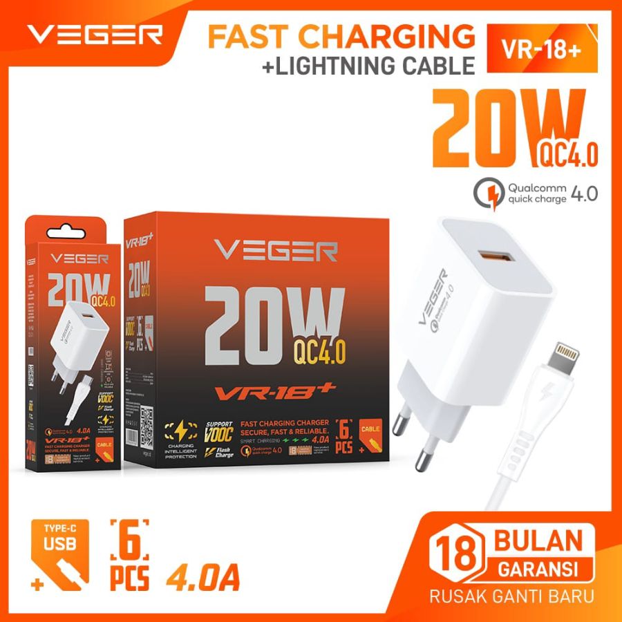 Charger Veger VR18 20w 4.0A Micro
