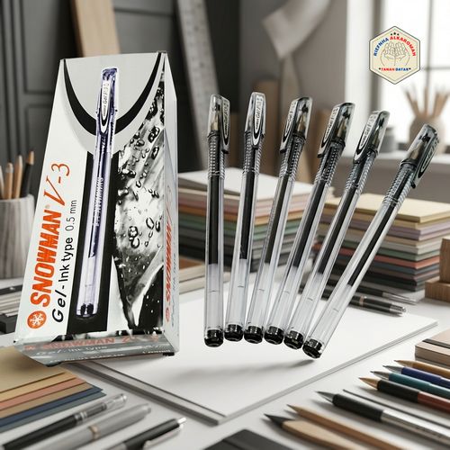 Pen Snowman V-3 Hitam