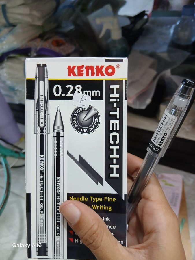 Kenko - Bolpoint Hitam Hi Tech 0.28mm
