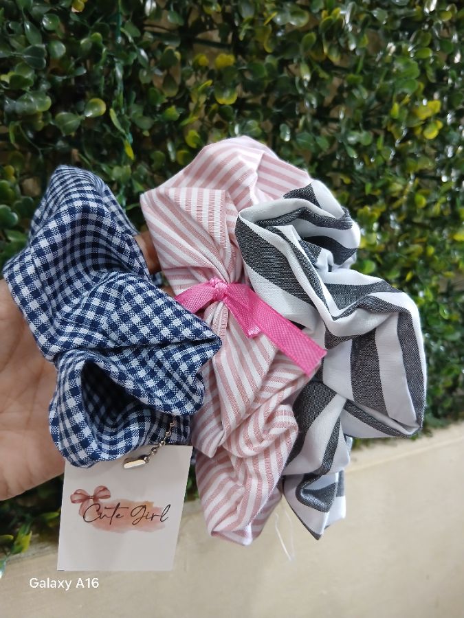 Ikat Rambut Pink,Biru,Hitam