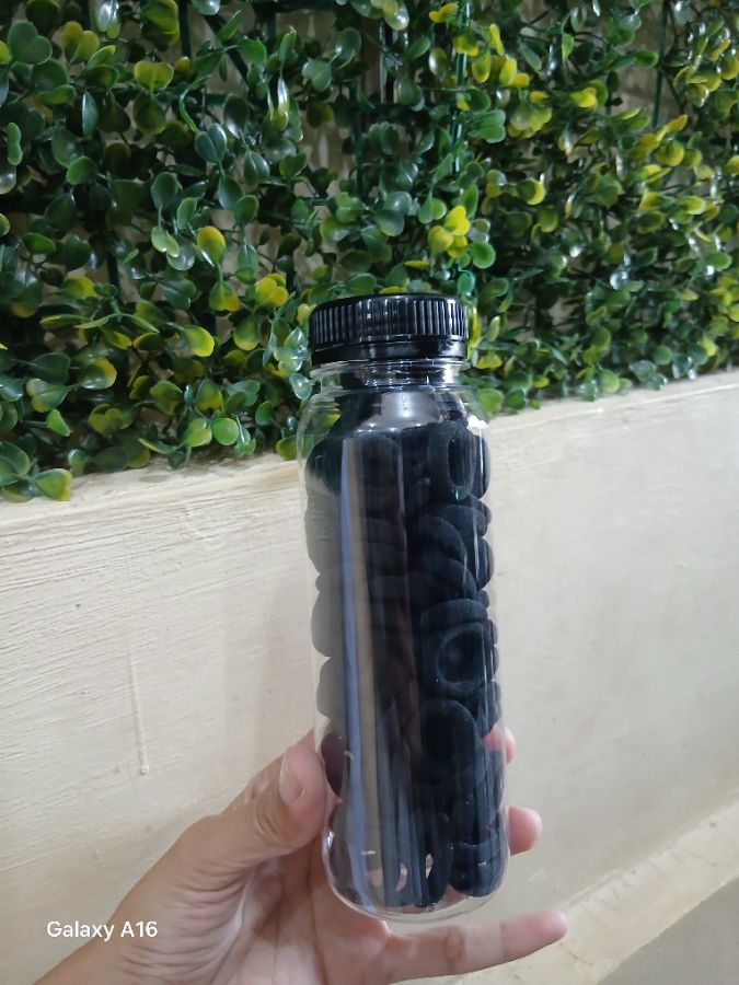 Ikat Rambut Hitam Mini Botol