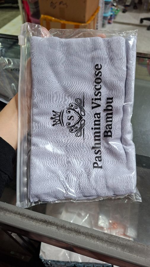 Pashmina Viscose - Silver Blue