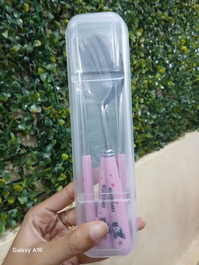 Alat Makan Set Pink Kuromi