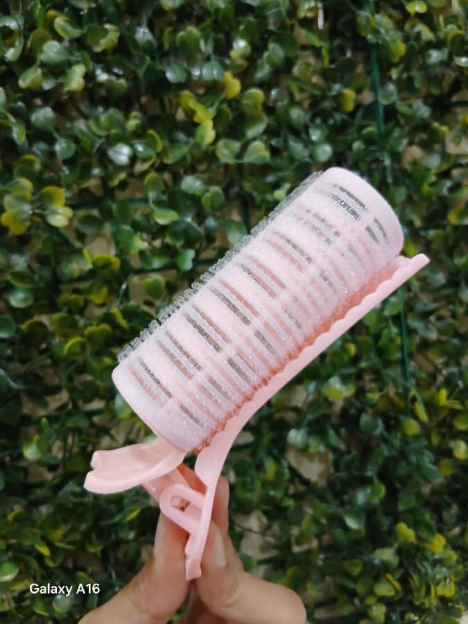 Roll Rambut + Jepit Pink