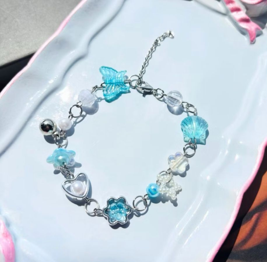 Gelang Manik Manik - Butterfly and Sea Blue
