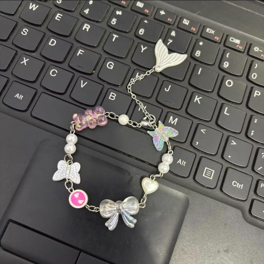 Gelang Manik Manik - Bear and Butterfly