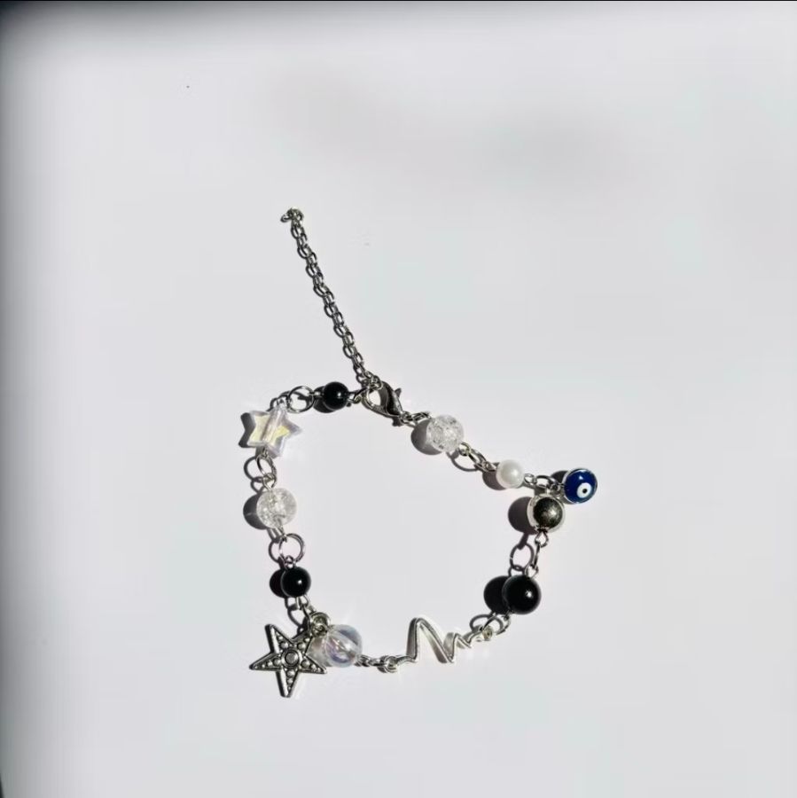 Gelang Manik Manik - Star dan Manik Manik Hitam