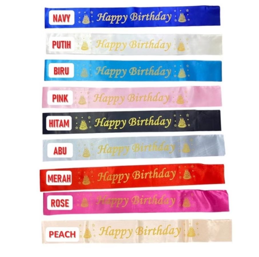 Slempang Happy Birthday
